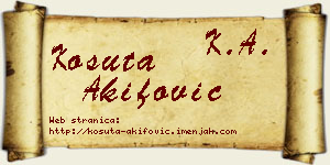Košuta Akifović vizit kartica